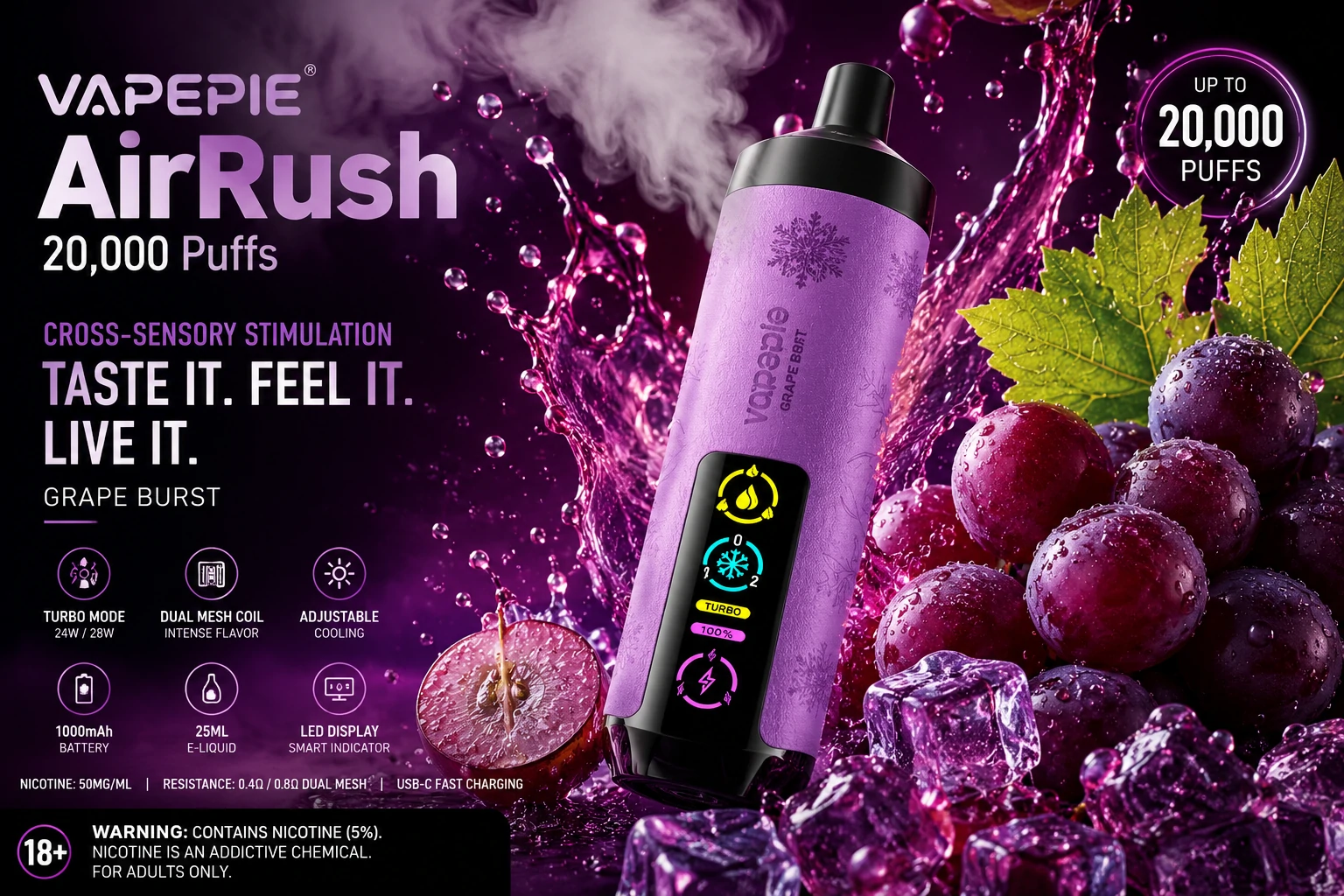 VAPEPIE AirRush - 20,000 Puffs
